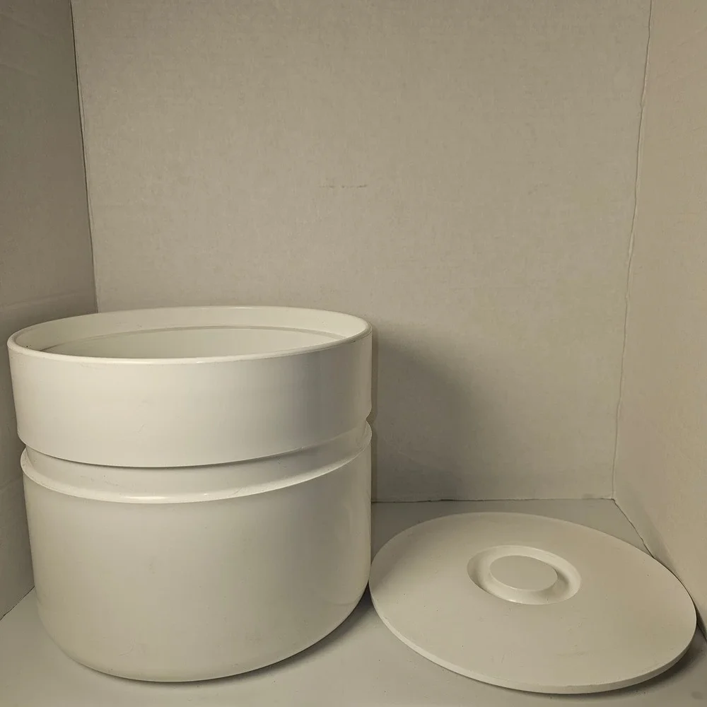 MCM 1970 Heller Sergio Asti White Melamine Ice Bucket Made in Italy Vintage Bar‎